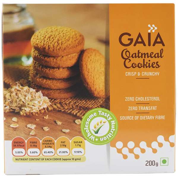 Image of Gaia Oatmeal Cookies 200gm