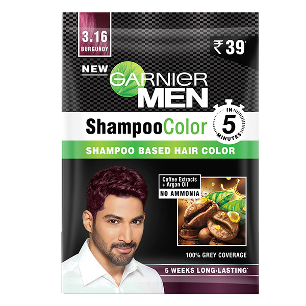 Image of Garnier Men Shampoo Color Burgundy 3.16  10ml