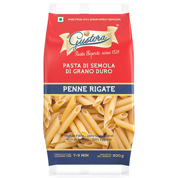 Image of Gustora Penne Rigate Pasta 500gm (Buy 1 Get 1 Free)