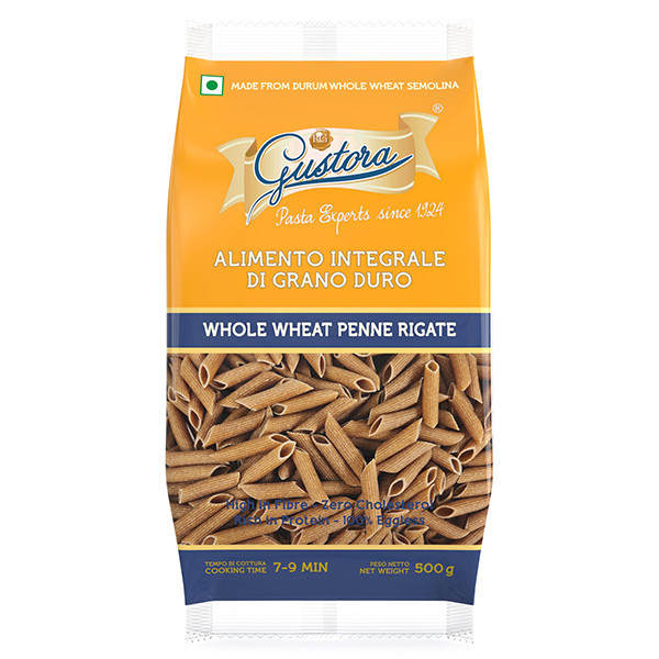 Gustora Whole Wheat Penne Pasta 500g (Buy 1 Get 1 Free)