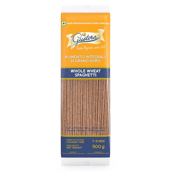 Image of Gustora Whole Wheat Spaghetti Pasta 500g (Buy 1 Get 1 Free)