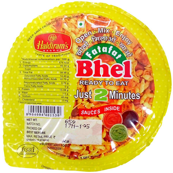 Haldiram Fatafat Bhel 65Gm