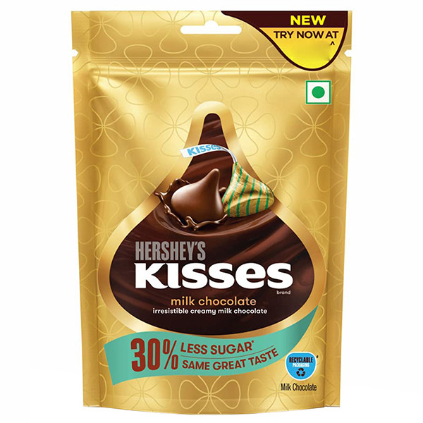 Image of Hershey`S Kisses Milk Chocolate 30% Less Sugar 36gm
