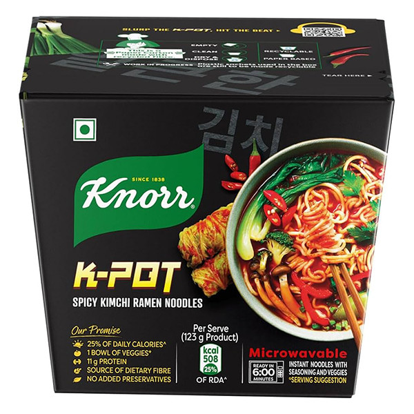 Image of Knorr Korean Ramen Spicy Kimchi Veg Meal 96Gm
