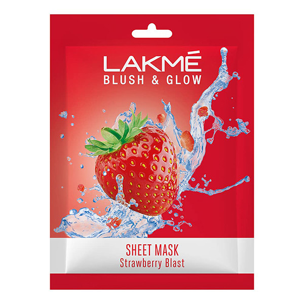 Image of Lakme Blush &amp; Glow Sheet Mask Strawberry