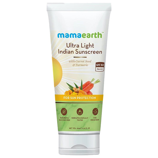 Image of Mamaearth Ultra Light Indian Sunscreen SPF50 80gm