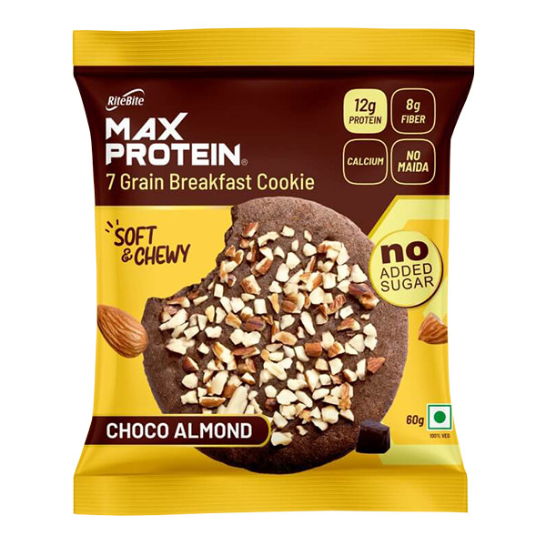 Image of Max Protein Cookie Choco Almond 60g No Add Sugar