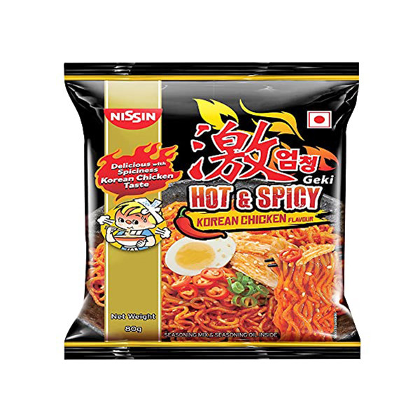 Nissin Hot & Spicy Korean Chicken Noodles 80g