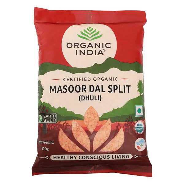 Organic Ind Masoor Dal Split 500G