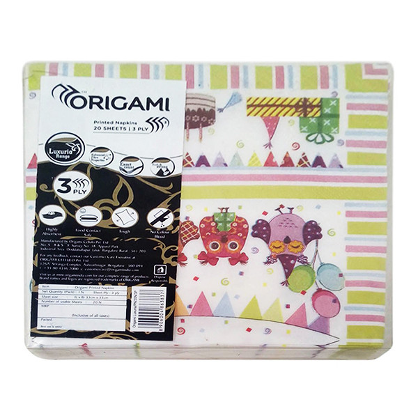 Image of ORIGAMI PRINTED NAPKIN 20SHEETS 3PLY