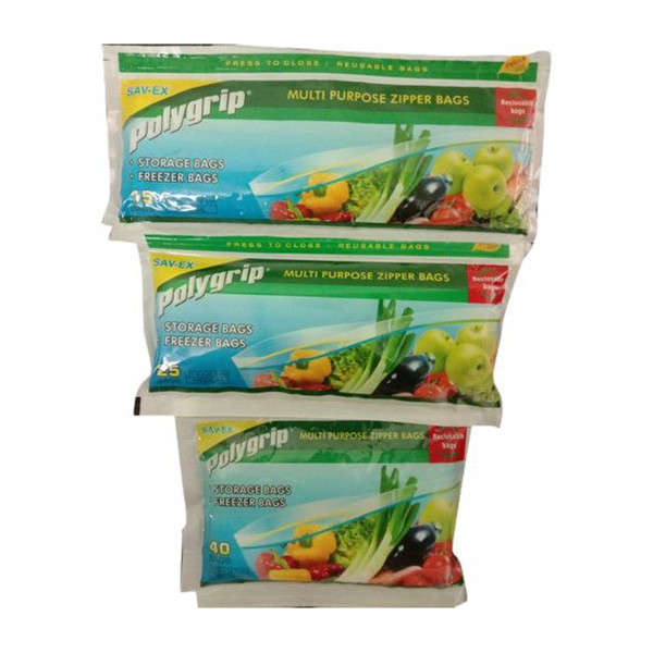 Image of Polygrip Multi Purpose Plastic Bags With Zipper 50N 7.5*10CM