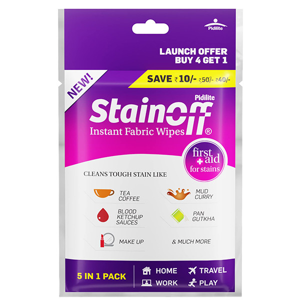 Image of Stainoff  Instant Fabric Wipes 5 in 1