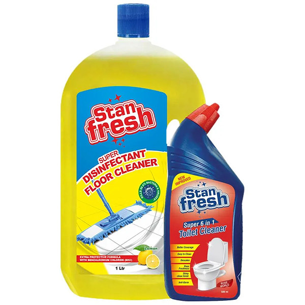 Image of Stan Fresh Fc Lemon 1ltr+Toilet Cleaner 500ml Rose