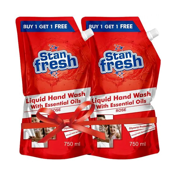 Stan Fresh Hand Wash Rose 750ML B1G1 Pouch