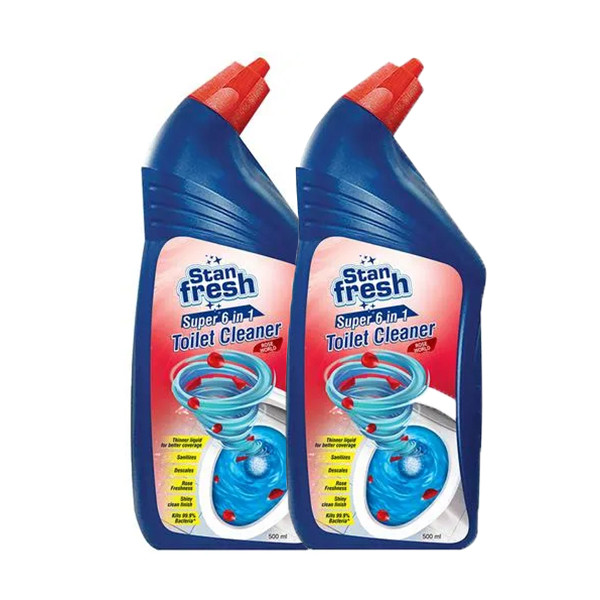 Image of Stan Fresh Toilet Cleaner Rose 1ltr+1ltr