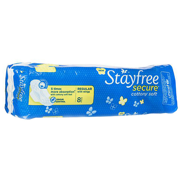 Stayfree Secure Cottony Regular 8S