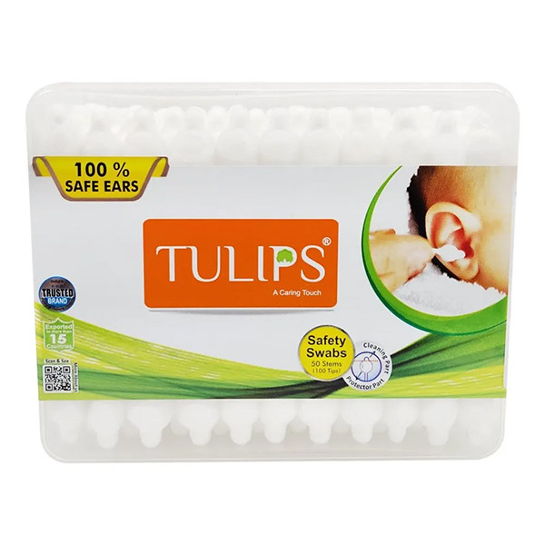Image of Tulips Cotton Baby Buds Box 50stem