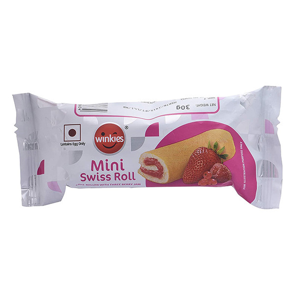 Image of WINKIES MINI SWISS ROLL STRAWBERRY RS.10
