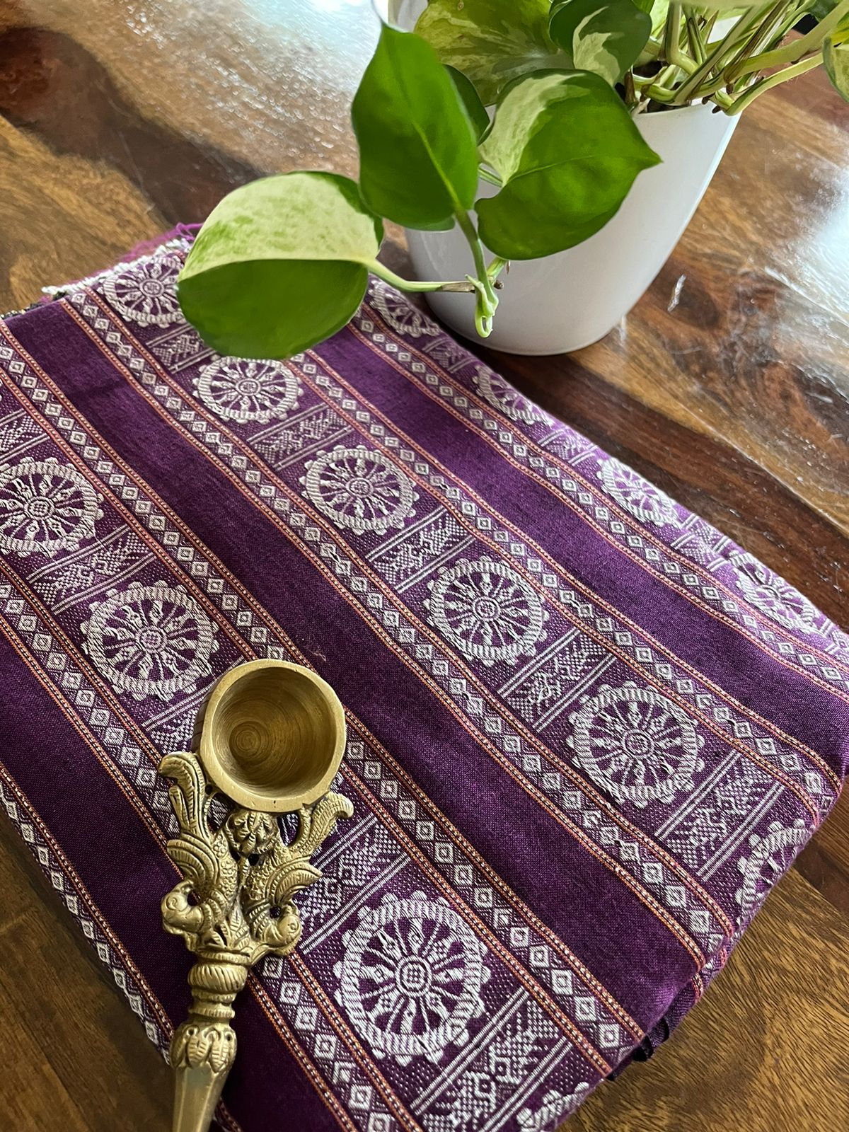 Pure cotton Handwoven Sambhalpuri Kurta - Deep Purple