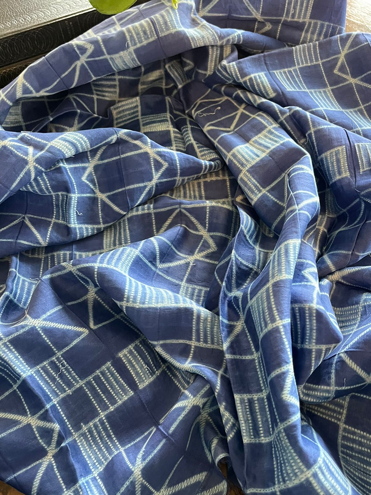 Nui Shibori Hand Work Chanderi Kurta Fabric