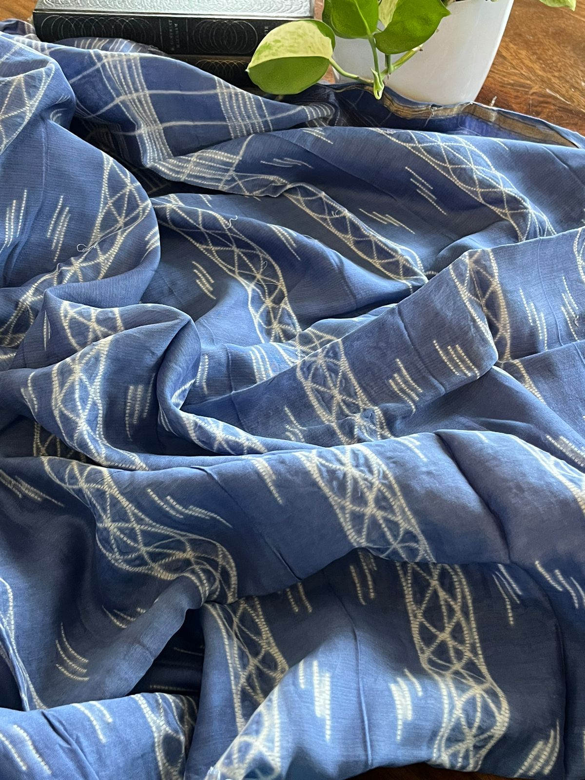 Nui Shibori Hand Work Chanderi Kurta Fabric