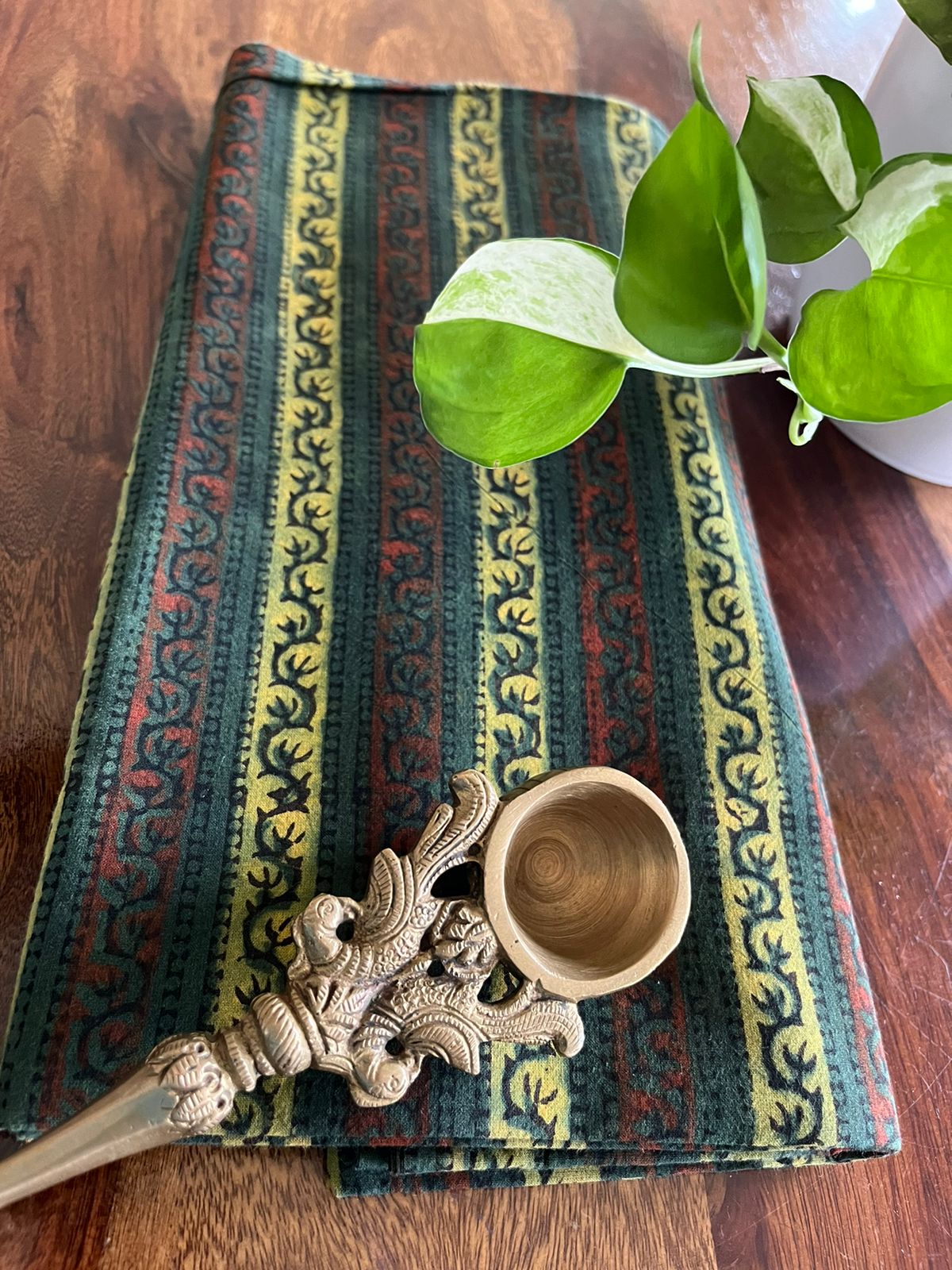 Pure cotton Handblock Ajrakh Kurta fabric