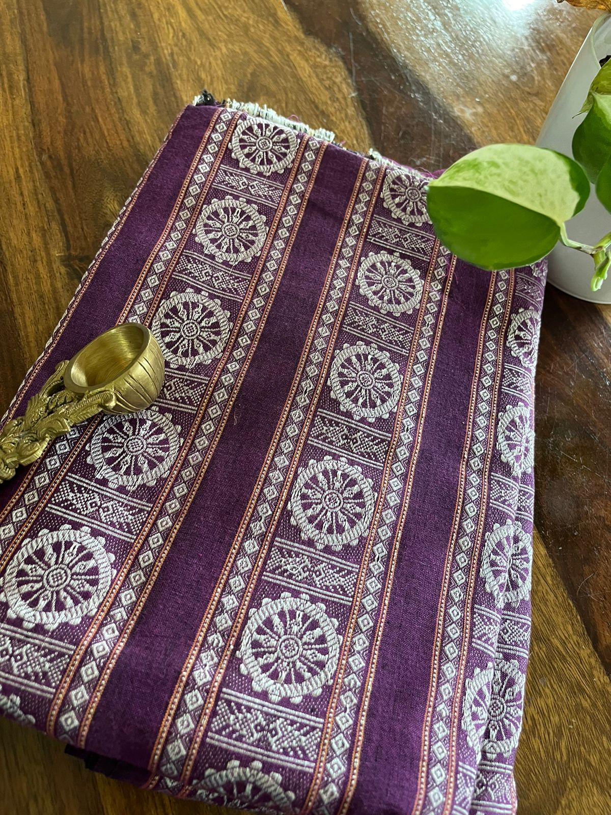 Pure cotton Handwoven Sambhalpuri Kurta - Deep Purple
