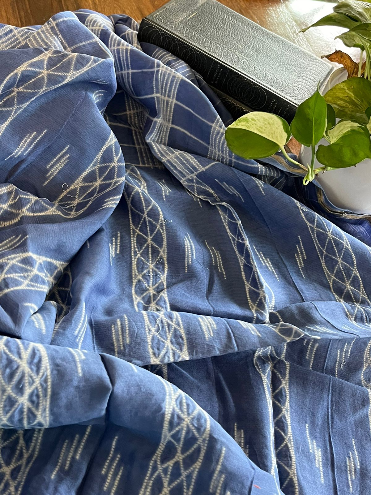 Nui Shibori Hand Work Chanderi Kurta Fabric