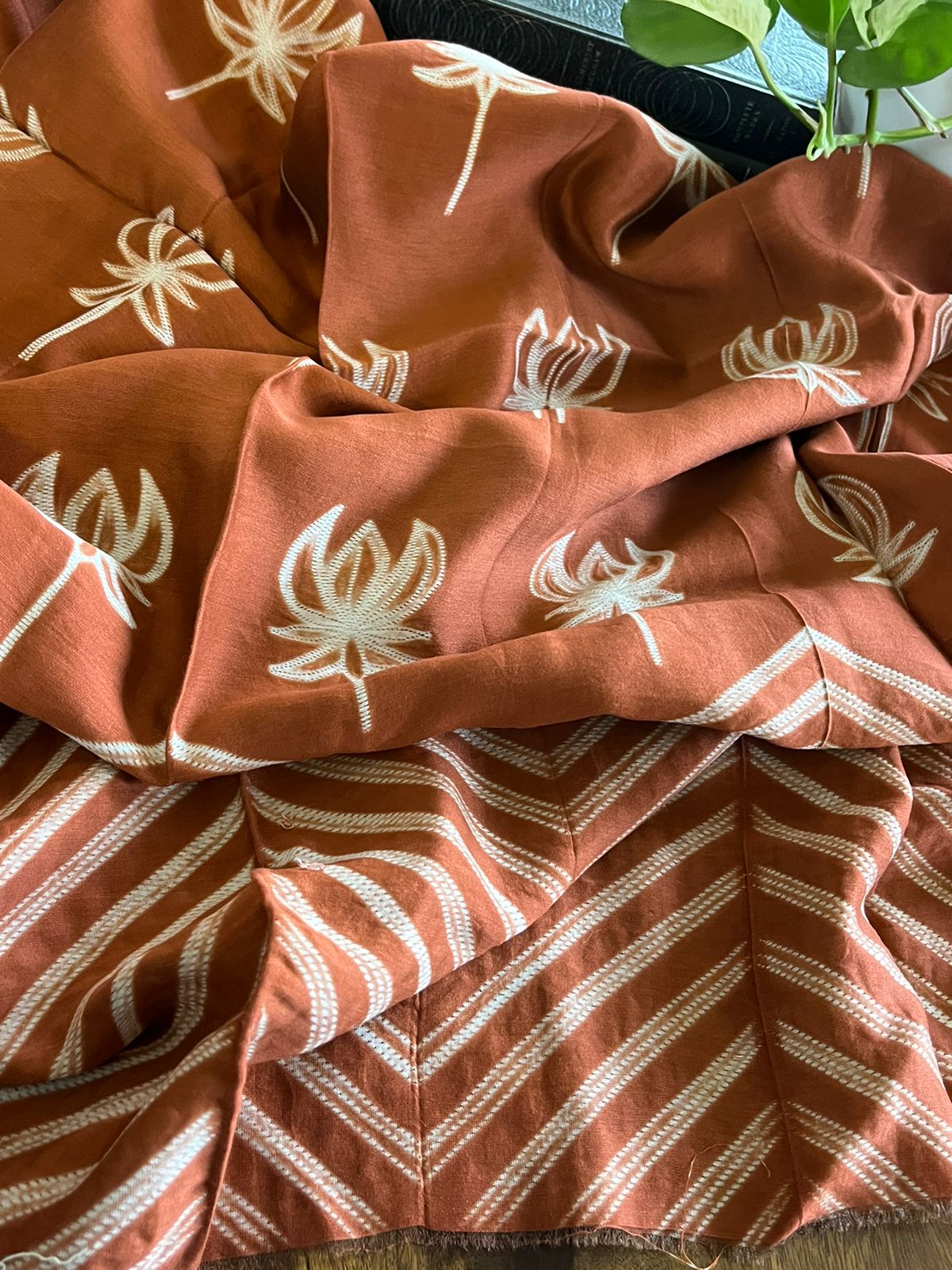 Nui Shibori Hand Work Chanderi Kurta Fabric