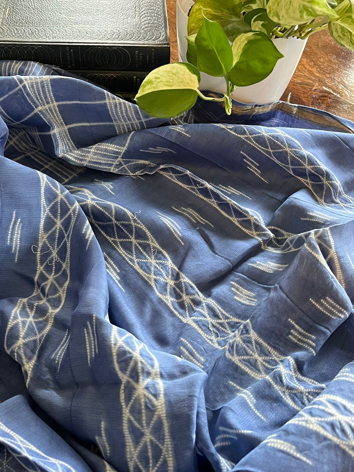 Nui Shibori Hand Work Chanderi Kurta Fabric