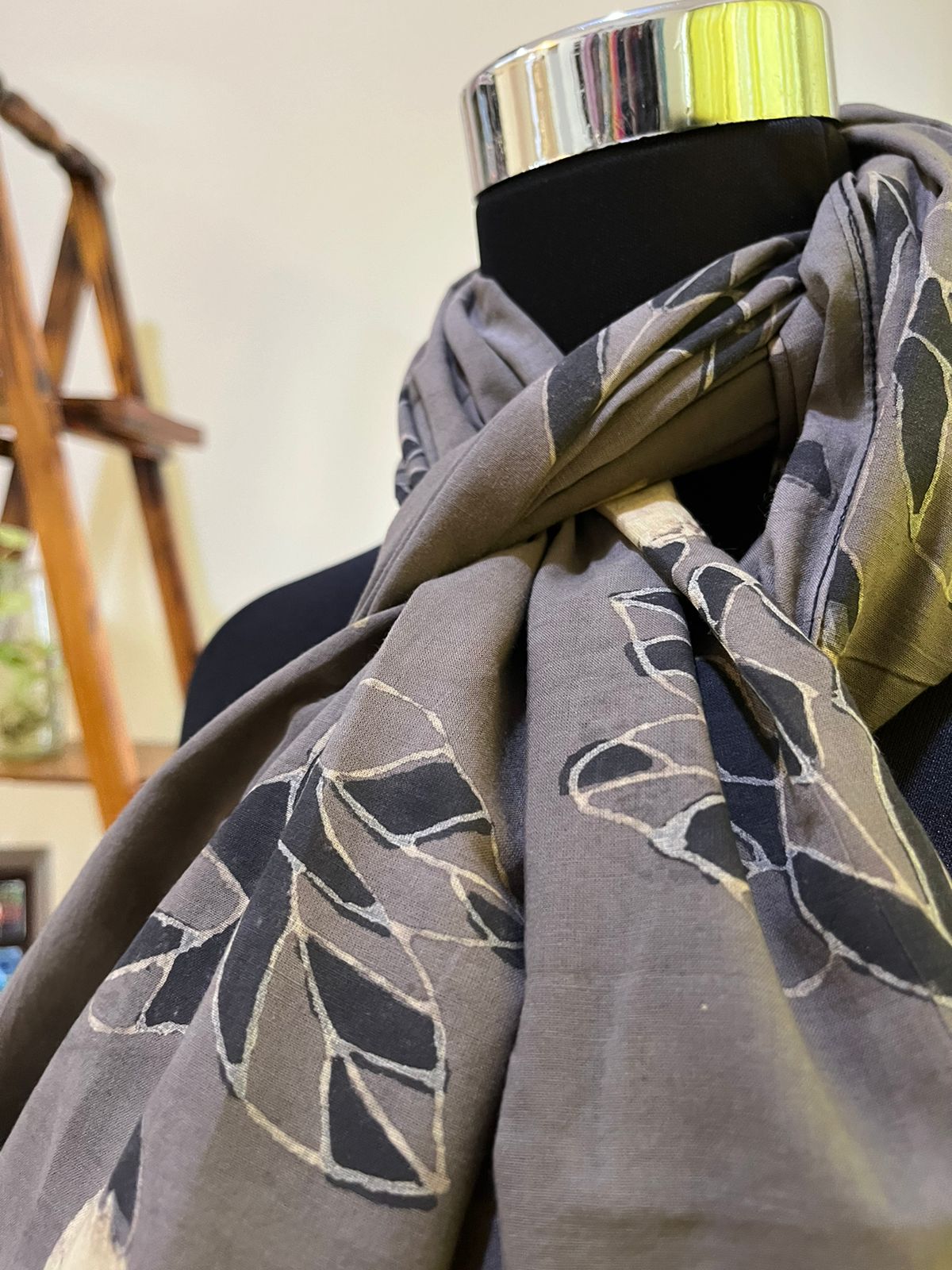 Pure Mul Cotton Hand block Printed Stole with Tassels