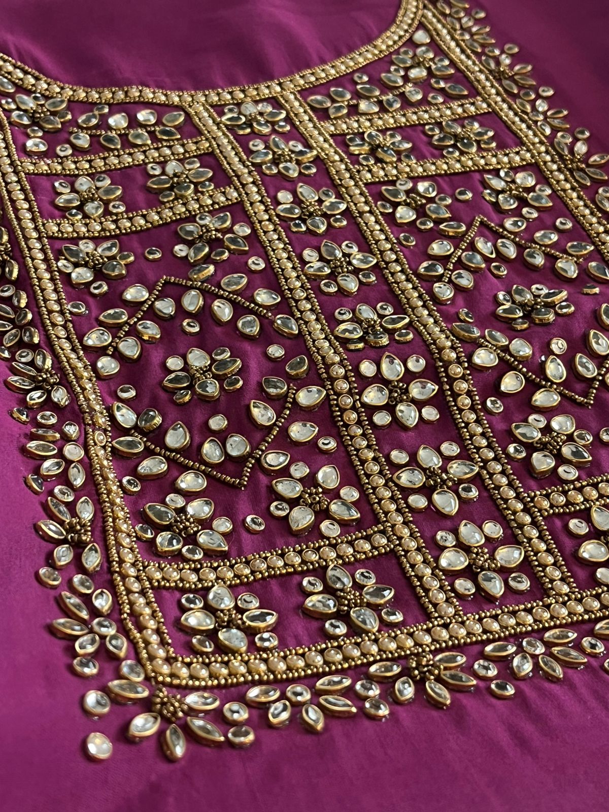 Absolutely stunning and gorgeous heavy hand work Kurta - Regal Violet