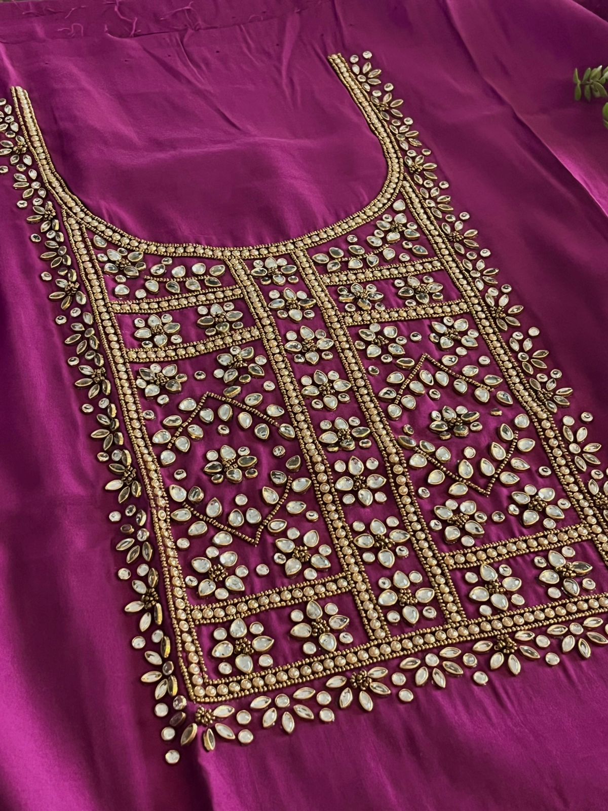 Absolutely stunning and gorgeous heavy hand work Kurta - Regal Violet