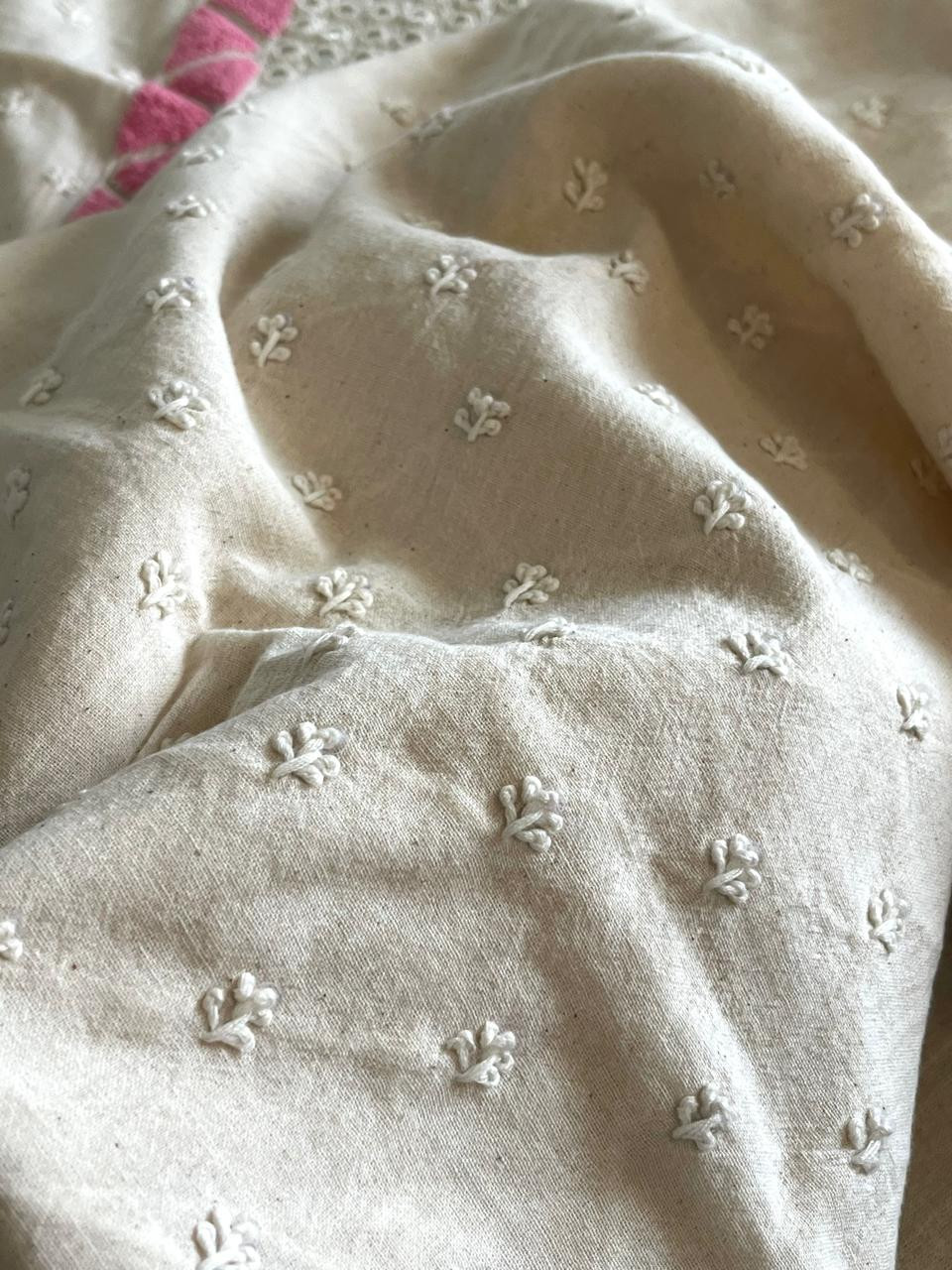 Beautiful Handloom cotton Kurtas with Hand Mirror work and Embroidery