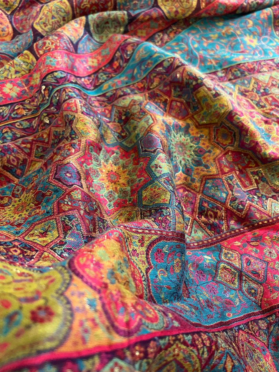 Beautiful Pure Silk Handwoven Kani Weave dupatta sets - With Purple Kurta