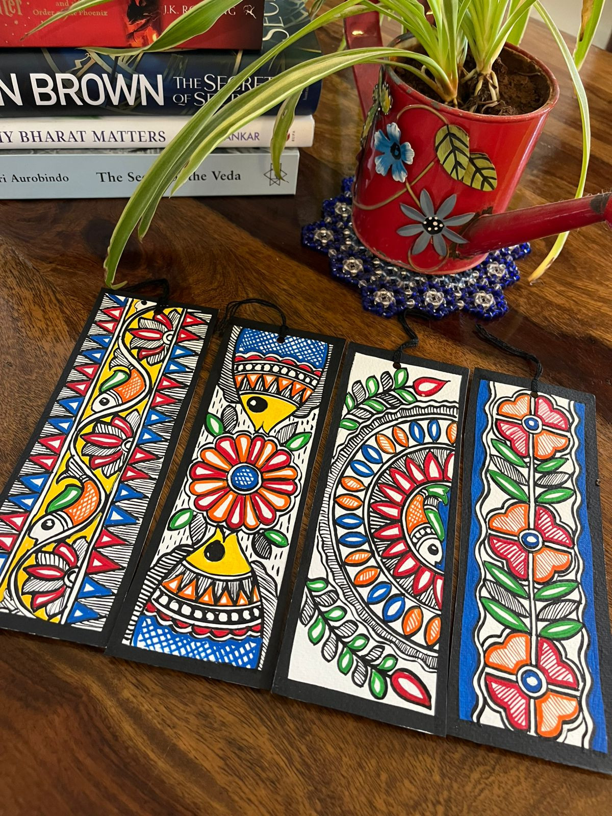 Bookmarks - Madhubani Handpainted - Set of 4