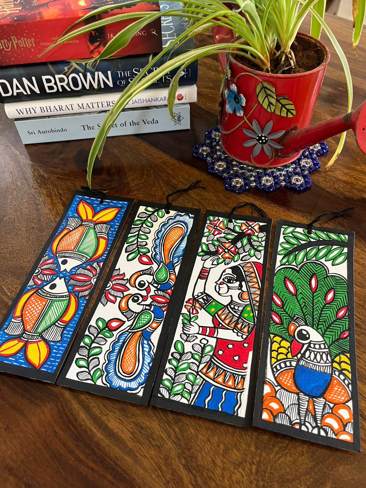 Bookmarks - Madhubani Handpainted - Set of 4