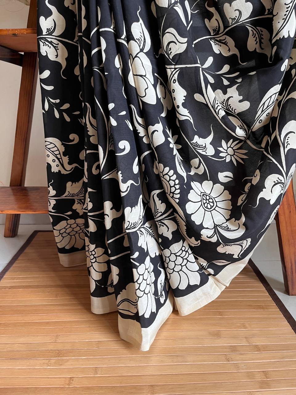 Chenoori Silk Hand Painted Kalamkari Saree - Rath Design