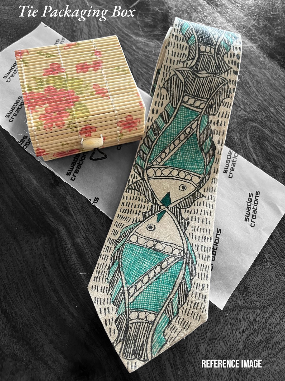 Elegant Duo Combo - Madhubani Handpainted Silk Tie  Silk Handwoven Stole - Pink