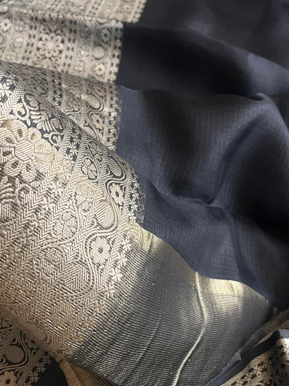Pure Kota Silk Lightweight Saree - Black