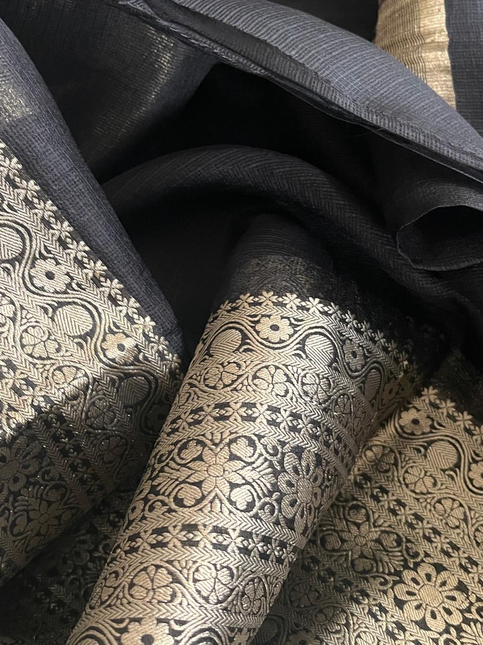 Pure Kota Silk Lightweight Saree - Black