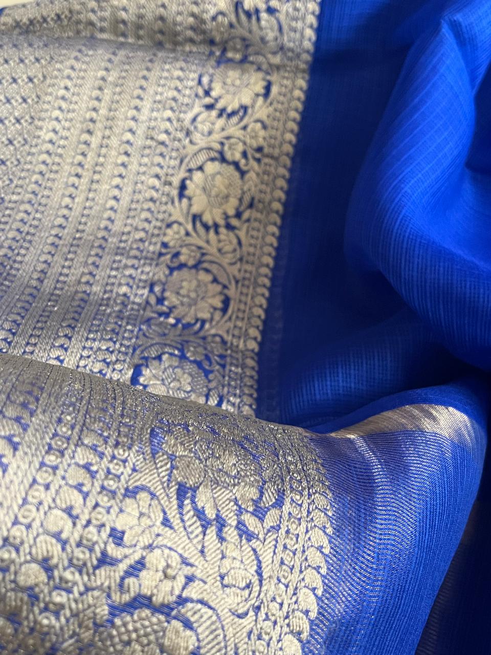 Pure Kota Silk Lightweight Saree - Electric Blue