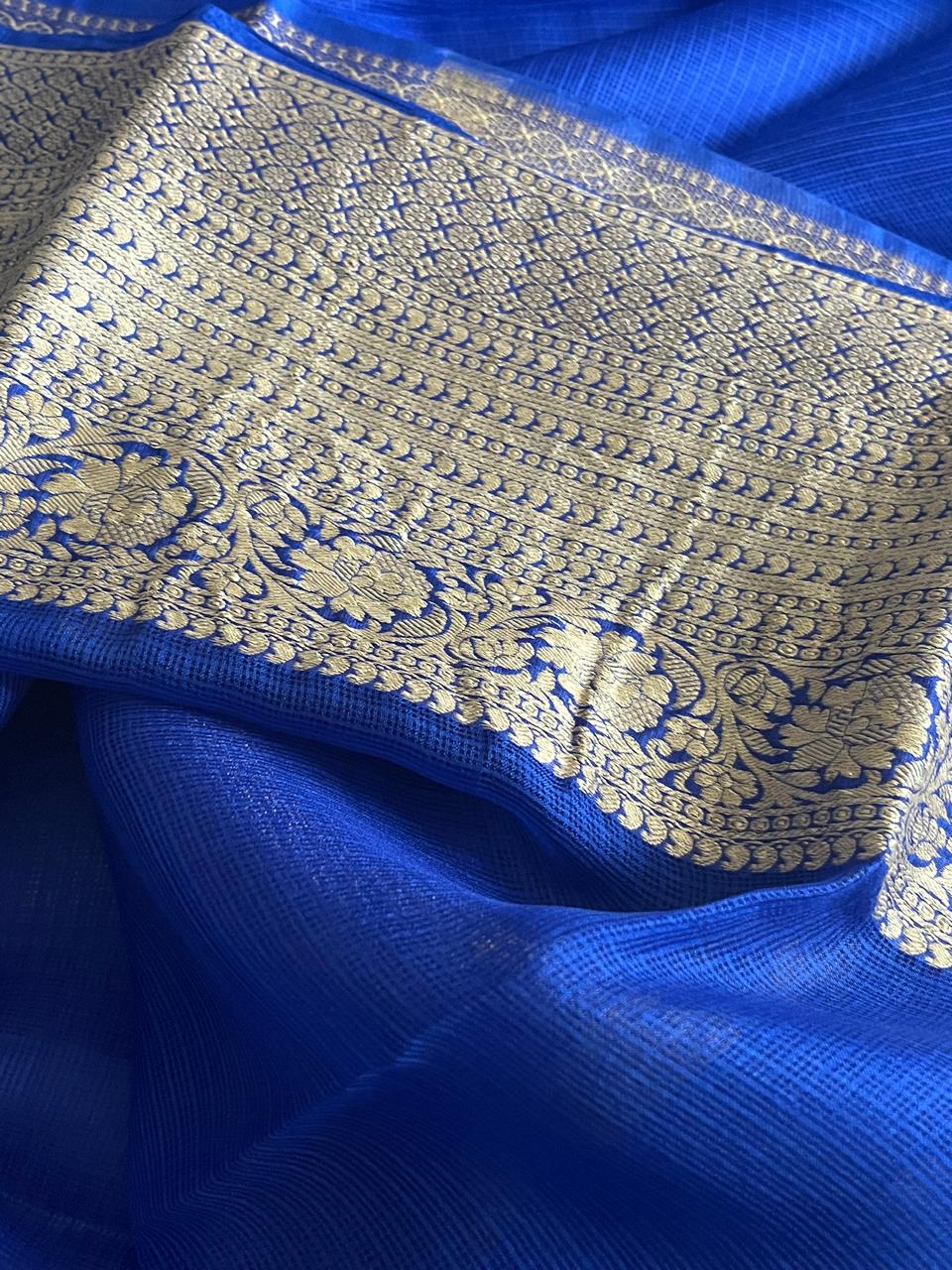 Pure Kota Silk Lightweight Saree - Electric Blue