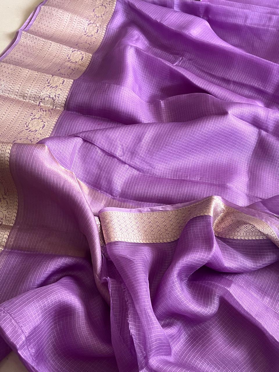 Pure Kota Silk Lightweight Saree - Lavendar