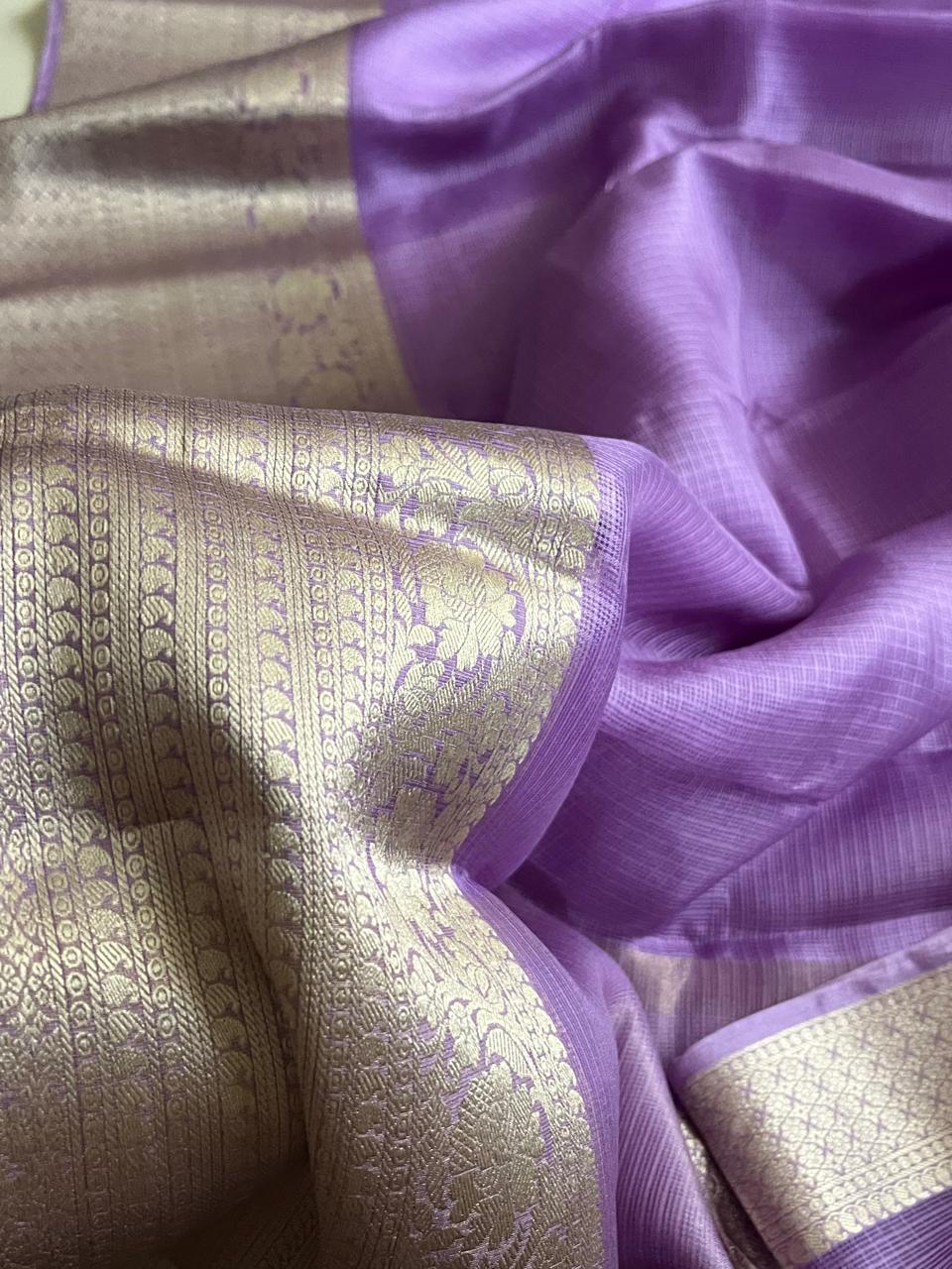 Pure Kota Silk Lightweight Saree - Lavendar