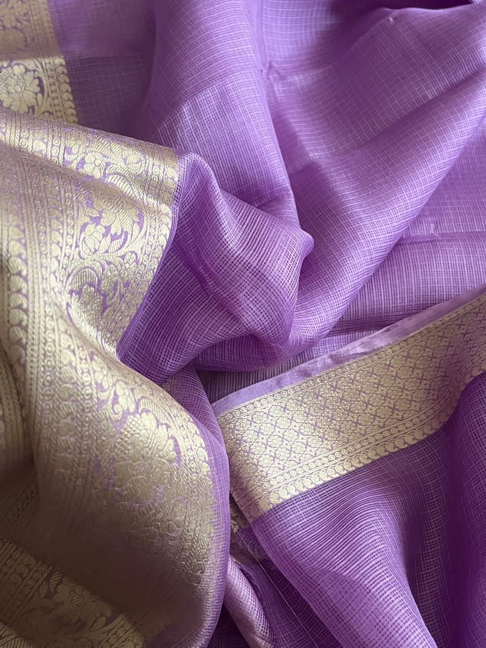 Pure Kota Silk Lightweight Saree - Lavendar