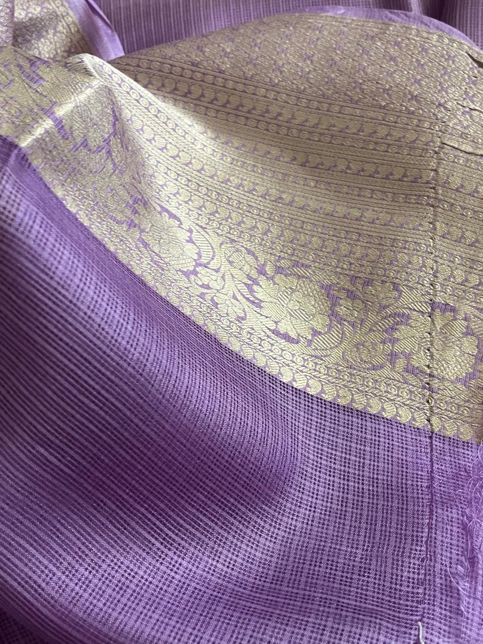 Pure Kota Silk Lightweight Saree - Lavendar