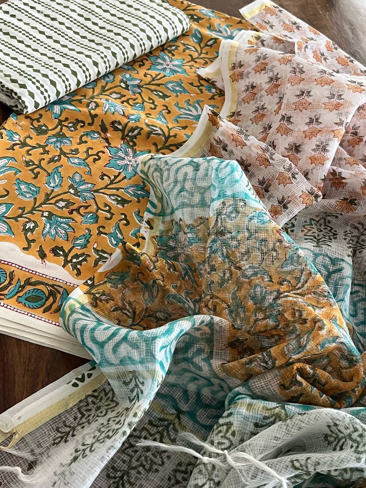 Pure cotton 3 piece Suits with kota Doria Dupatta