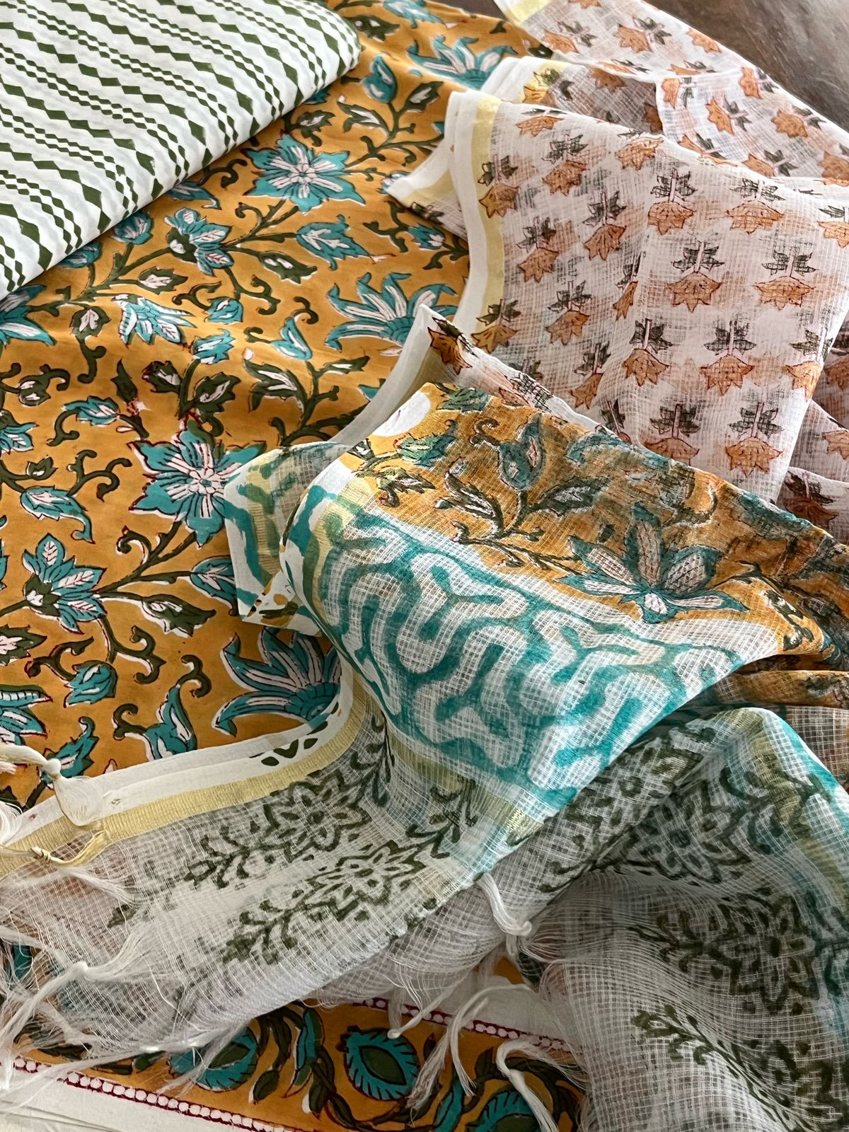 Pure cotton 3 piece Suits with kota Doria Dupatta