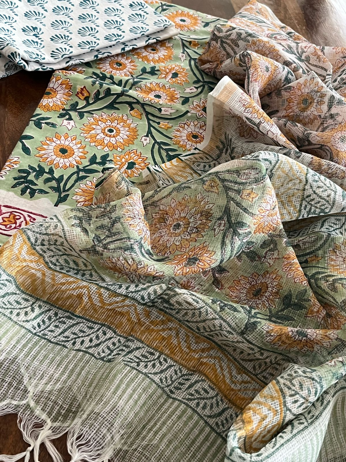 Pure cotton 3 piece Suits with kota Doria Dupatta